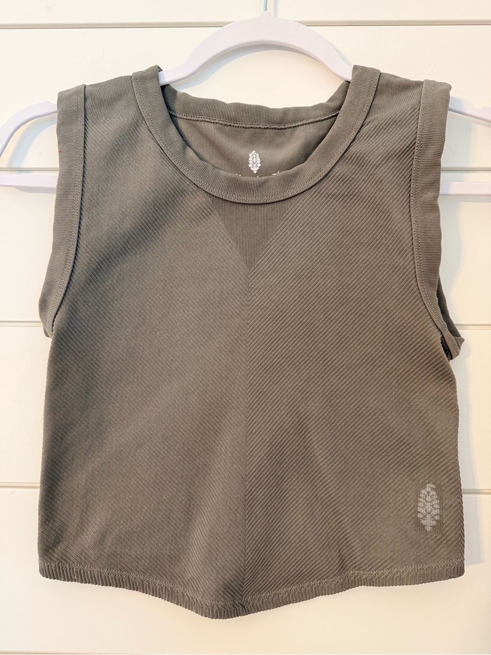 Free People Olive Green Muscle Tee